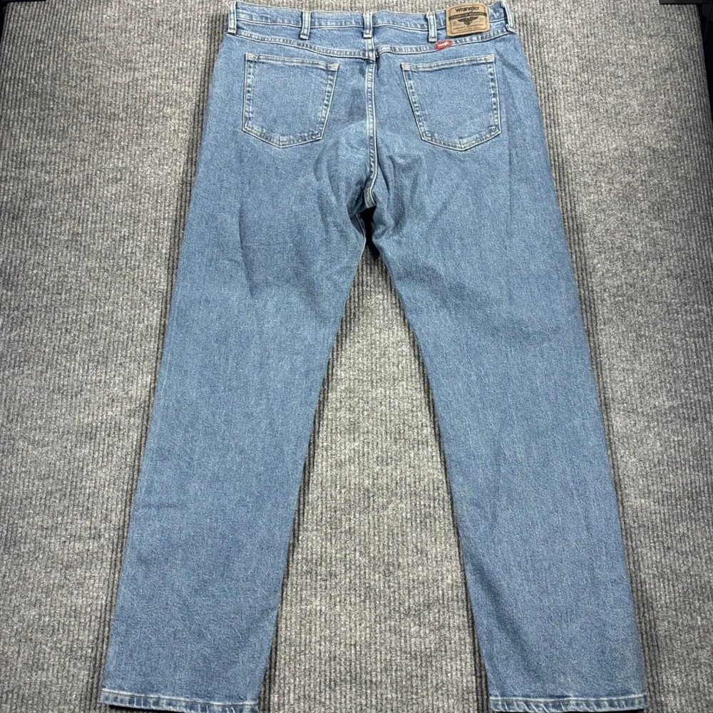 Wrangler Straight Leg Jeans Mens 40x32 Blue Premium Quality Comfort Stretch